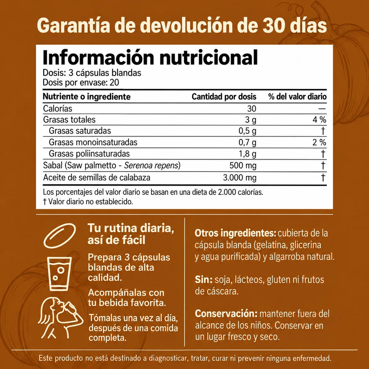 Rexorer® Cápsulas de Aceite de Semillas de Calabaza