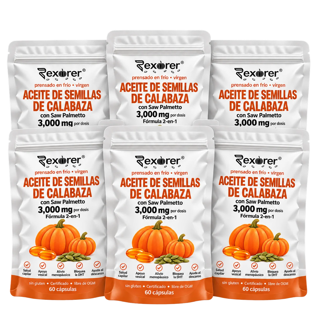 Rexorer® Cápsulas de Aceite de Semillas de Calabaza