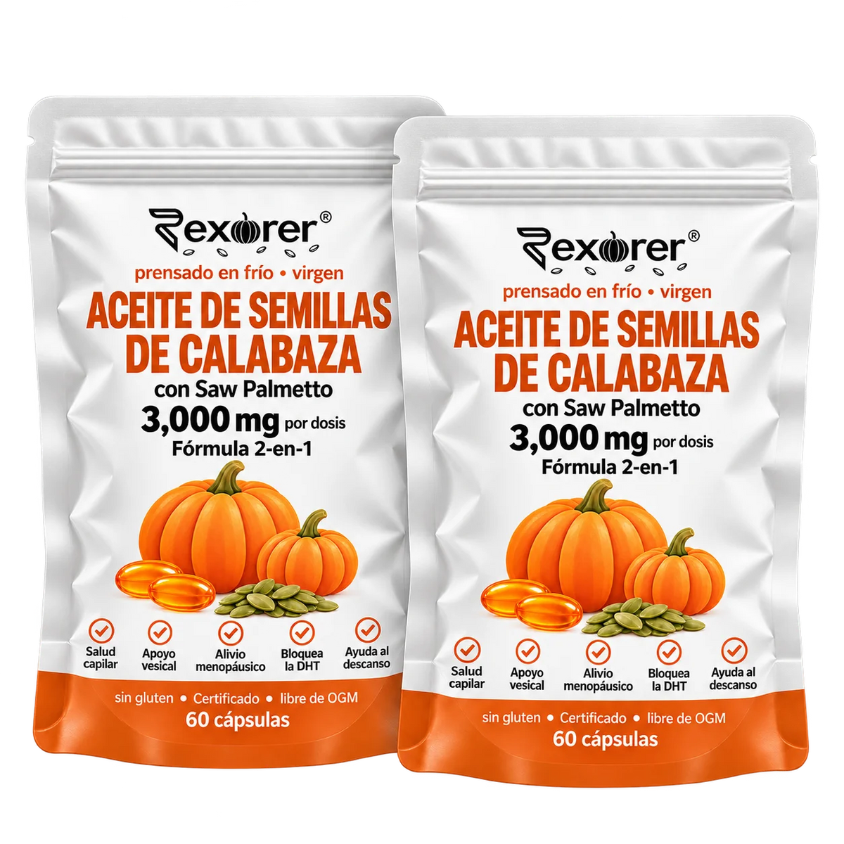 Rexorer® Cápsulas de Aceite de Semillas de Calabaza