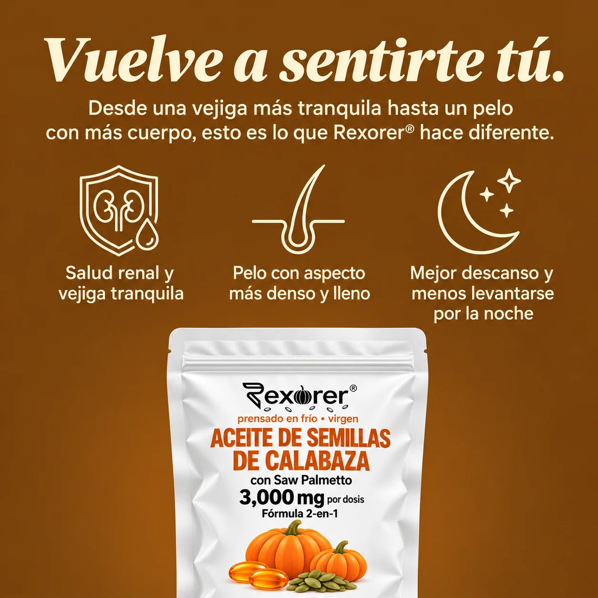 Rexorer® Cápsulas de Aceite de Semillas de Calabaza