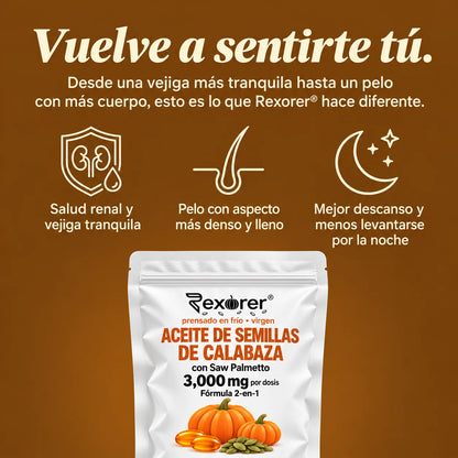 Rexorer® Cápsulas de Aceite de Semillas de Calabaza