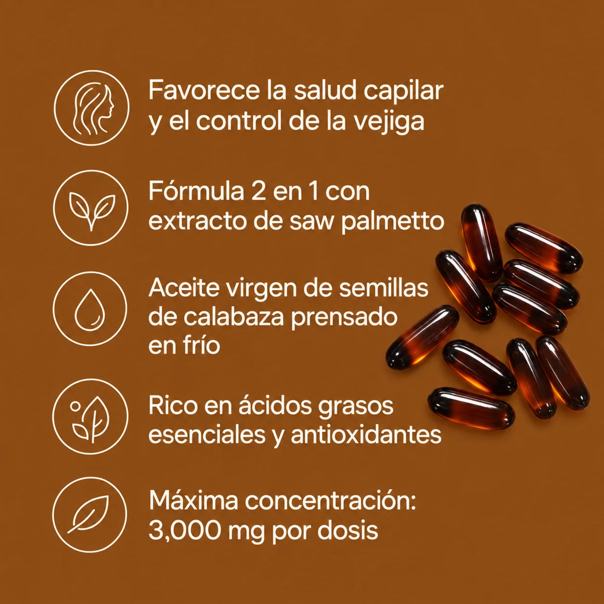 Rexorer® Cápsulas de Aceite de Semillas de Calabaza